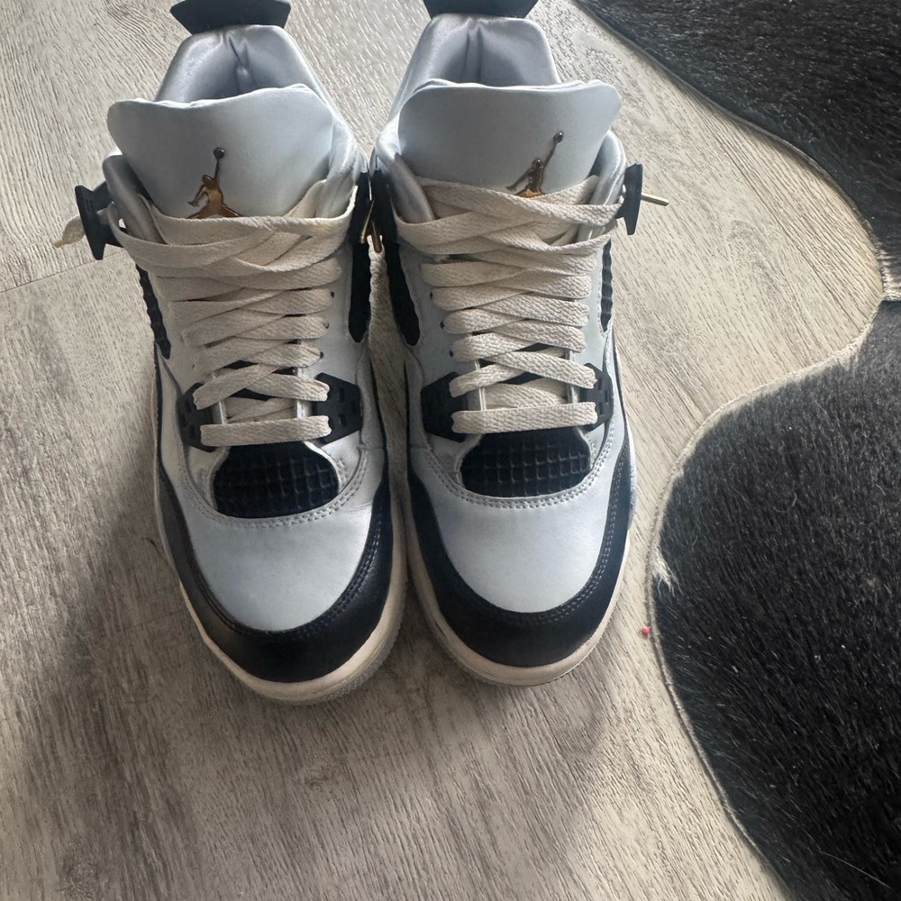 Jordan kids White and Black High-Top Sneakers